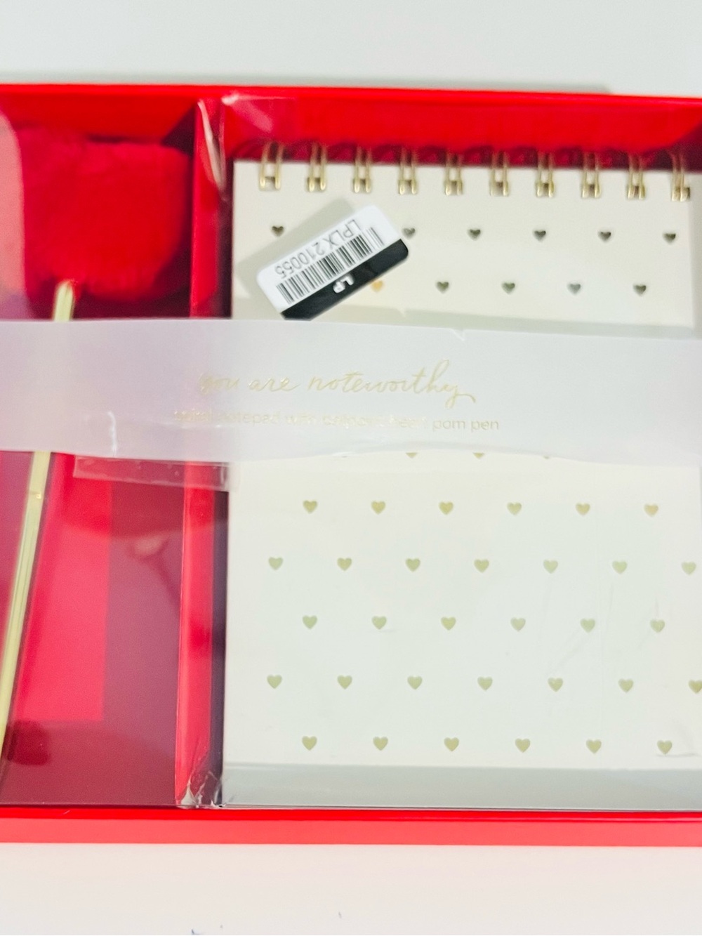Spritz stationary set hearts  pen and notebook